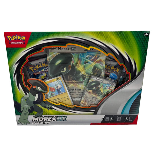 Frontansicht einer Pokemon Mopex EX Box deutsch