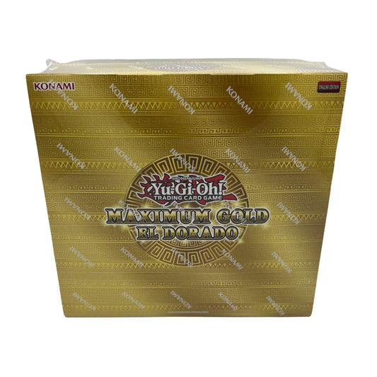 Frontansicht eines Yu-Gi-Oh! Maximum Gold: El Dorado Display Englisch